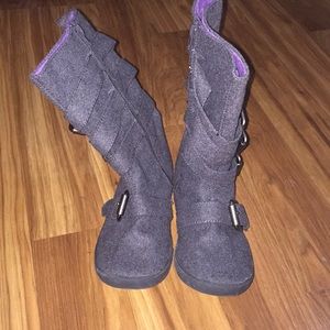 Grey wool combat boots NWOT